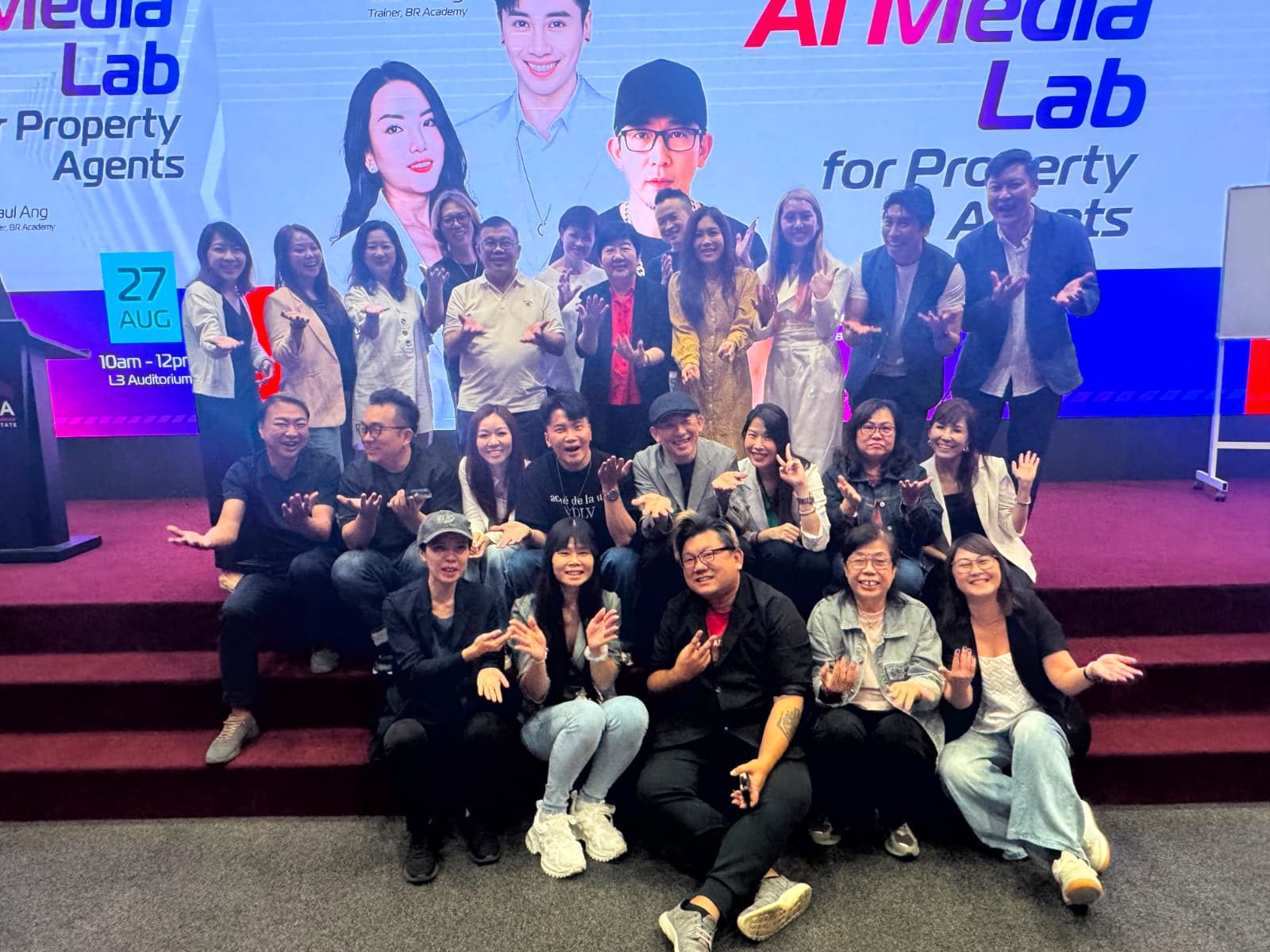 BR Academy team members on stage at the AI Media Lab programme