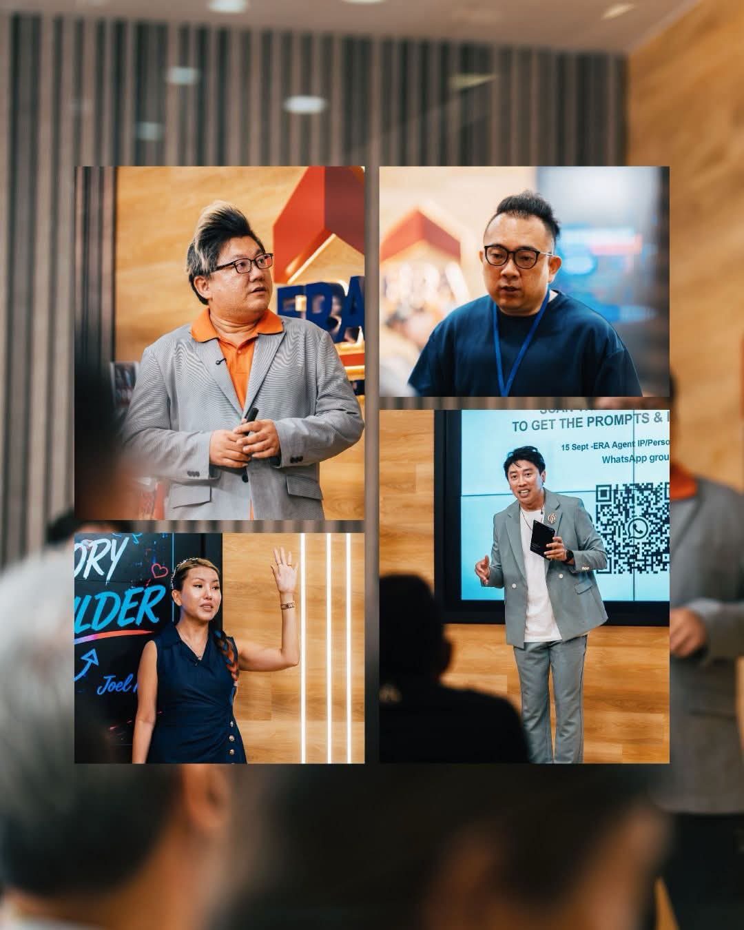 Glen Jiang and Jessie Ting speaking on stage